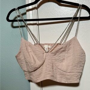 H&M Light pink crop top